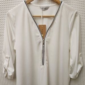 NWT BOUTIQUE Tendency Zipper Blouse, Women's S